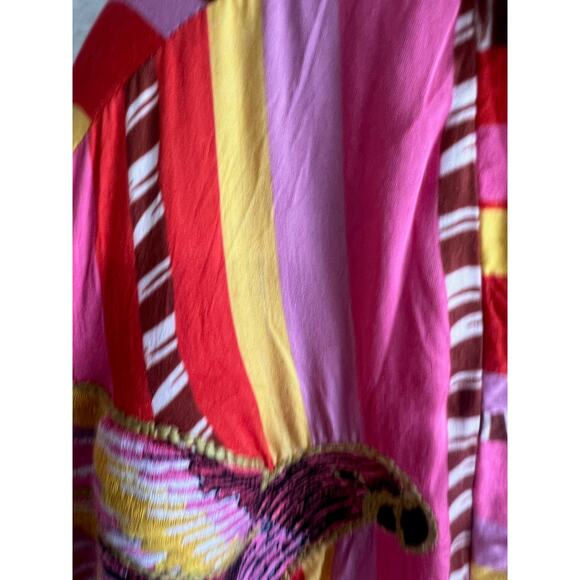 Farm Rio Anthropologie Lucy Stripe Embroidered Kimono Jacket cardigan size S - Picture 14 of 14